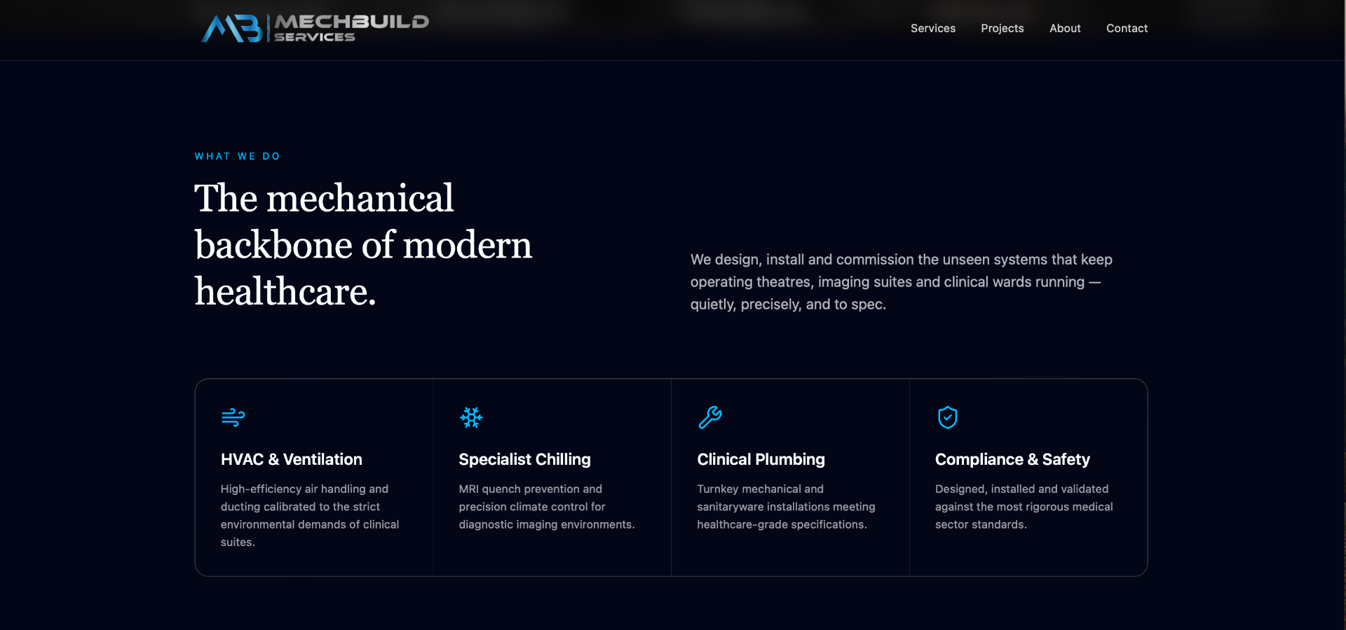 MechBuild — services section